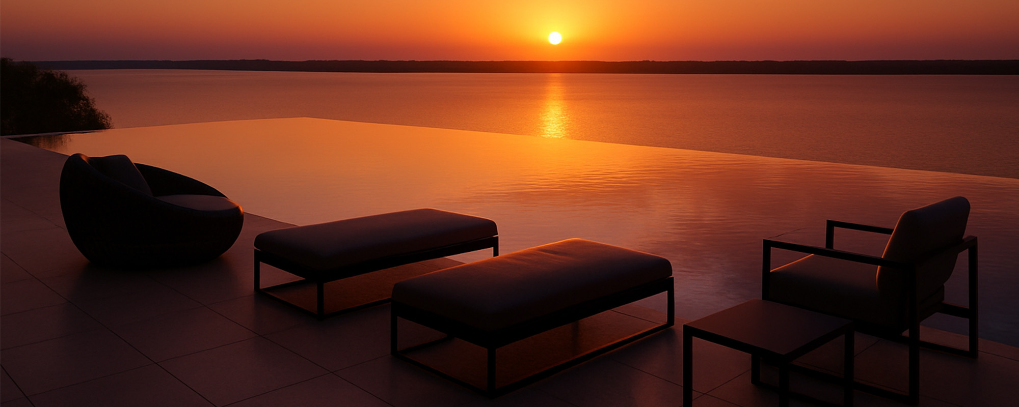Ecopool Sunset Infinity Swimming Pool