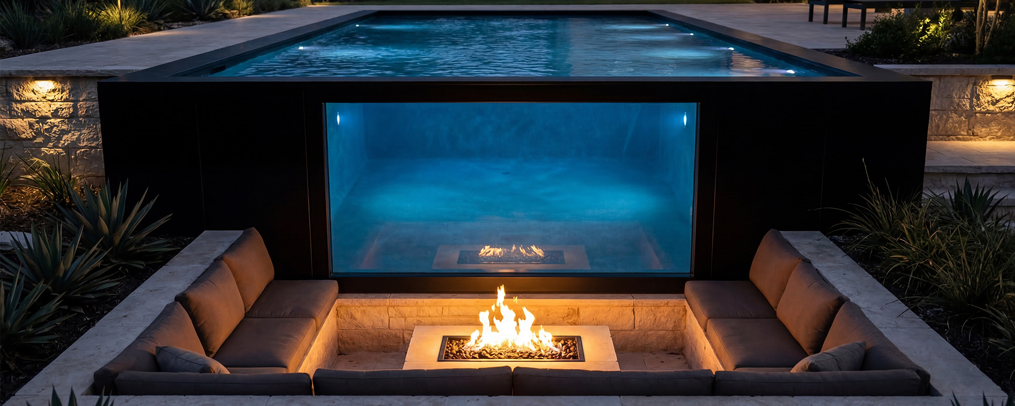 Modern Swimming Pool With Window