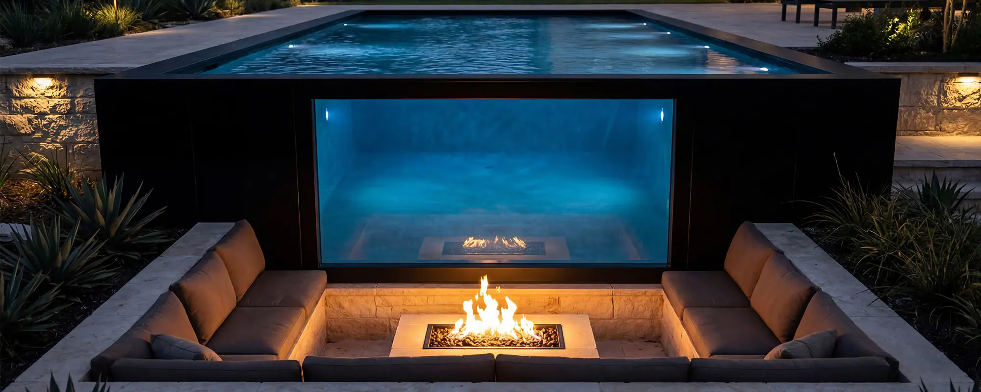 Modern Swimming Pool With Window