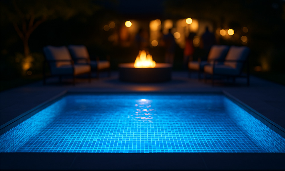 12 x 24 Nighttime Pool