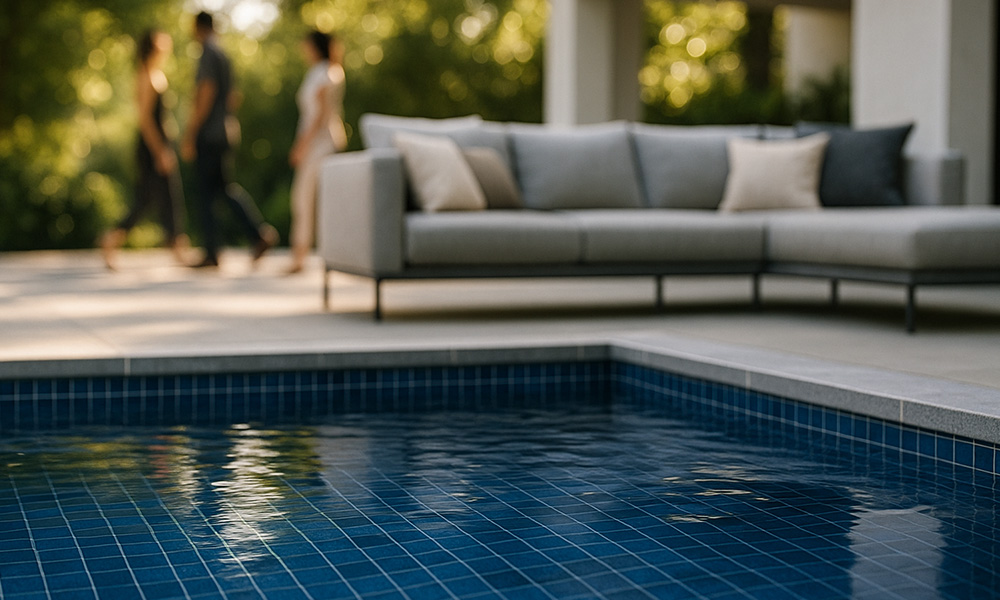 12 x 32 Blue Tile Pool