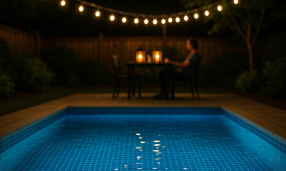 16 x 20 Nighttime Pool