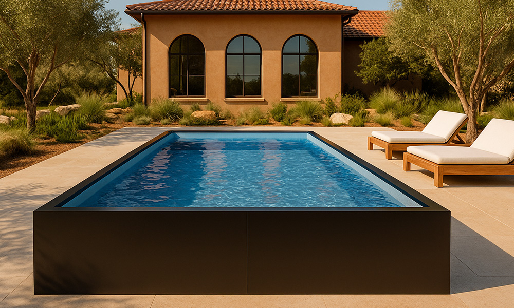 16 x 24 Modern Texas Oasis Pool