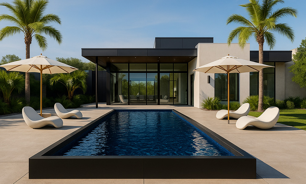 20 x 40 Modern Oasis Backyard Pool