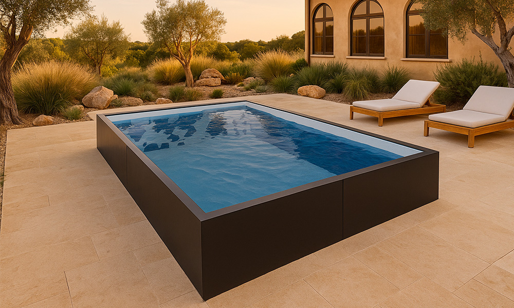 8 x 16 Modern Texas Oasis Pool