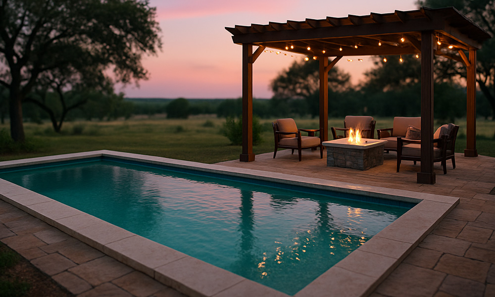 8 x 24 Sunset Texas Pool