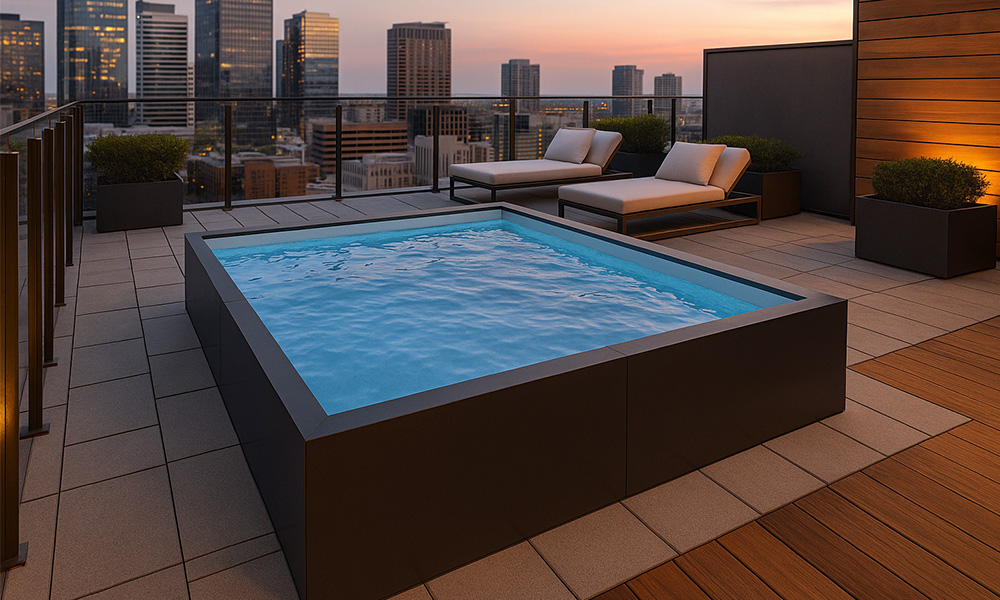 8 x 8 Modern City Overlook Pool