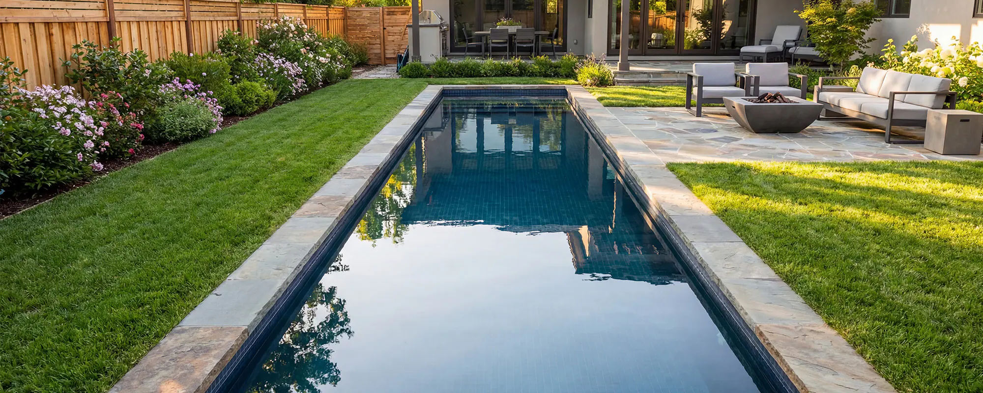 Home swimming exercise pool installed by Ecopool