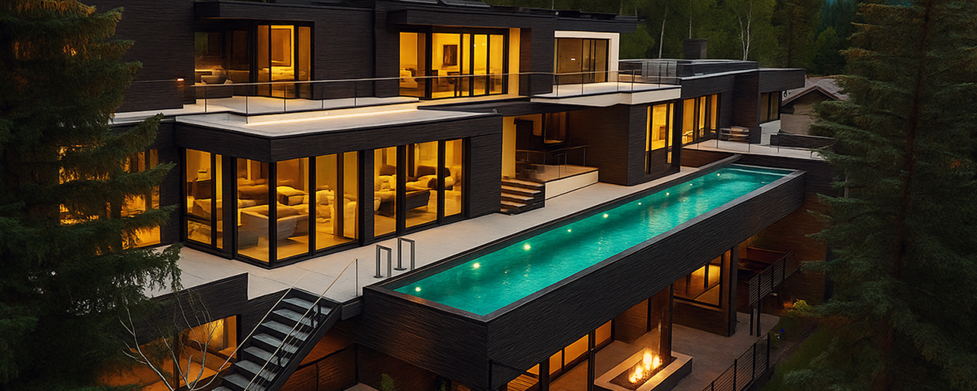 Ecopool Steel Swimming Pool on side of house