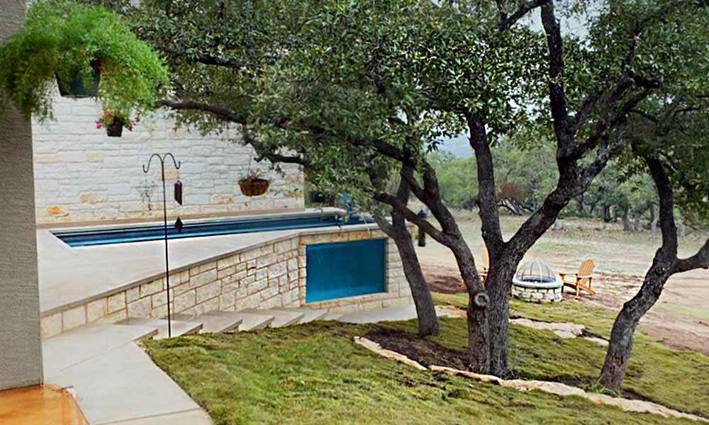 Ecopool in Texas hill country